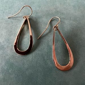 Gold hanging earrings